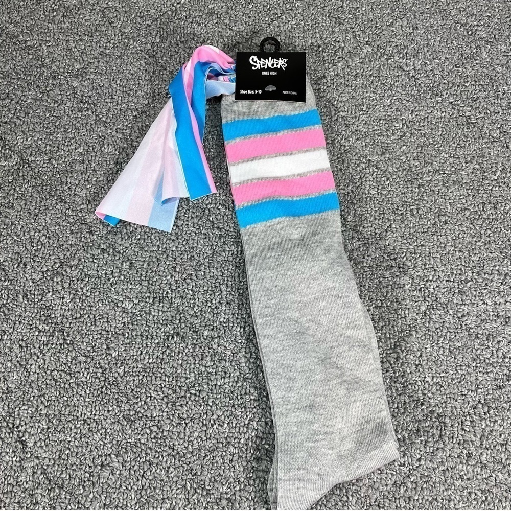 Spencer’s Knee High Pride Socks New